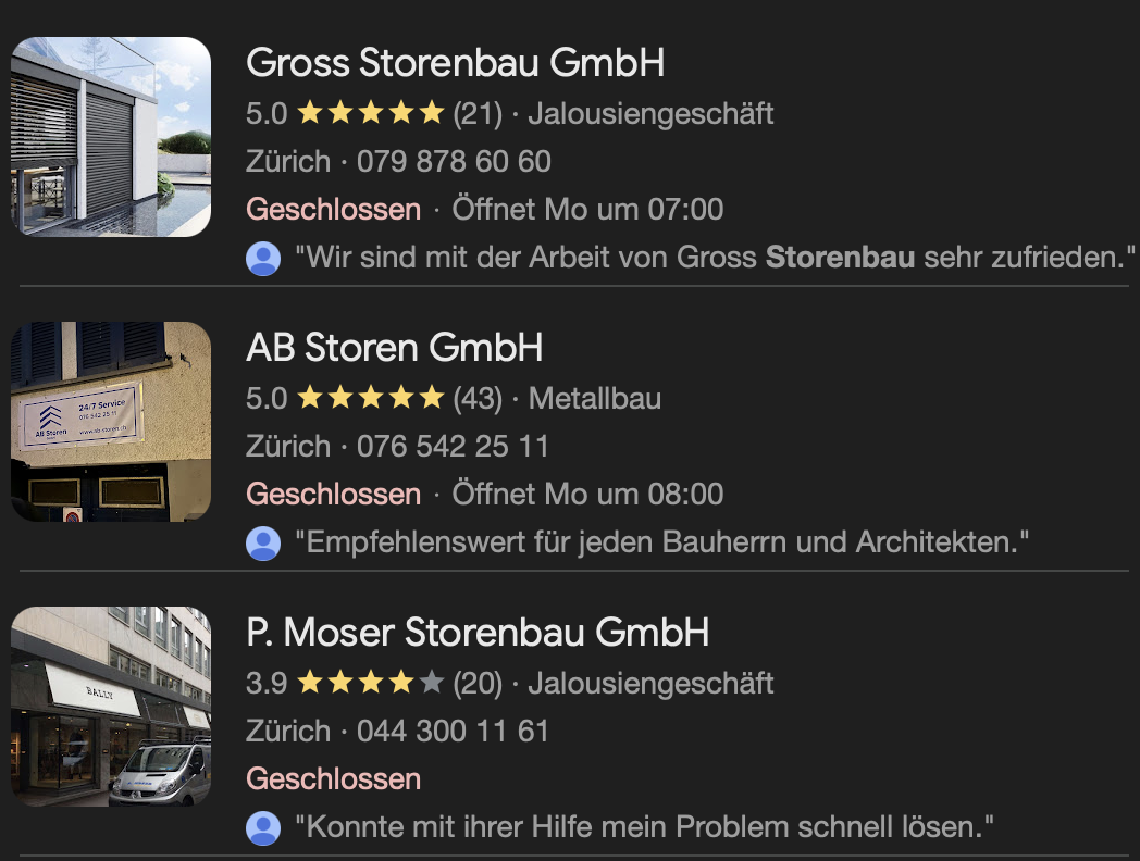 Local SEO Winterthur